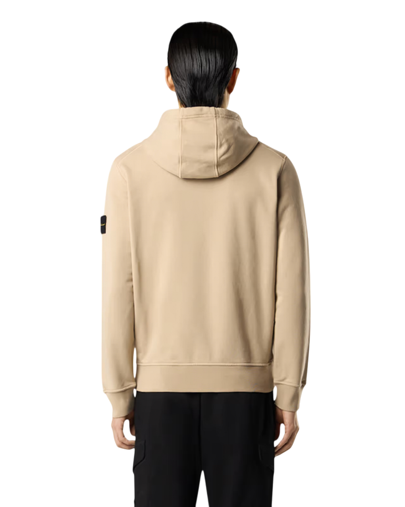 Stone Island 6100045 Organic Cotton Fleece Hoodie Beige