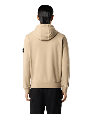 Stone Island 6100045 Organic Cotton Fleece Hoodie Beige