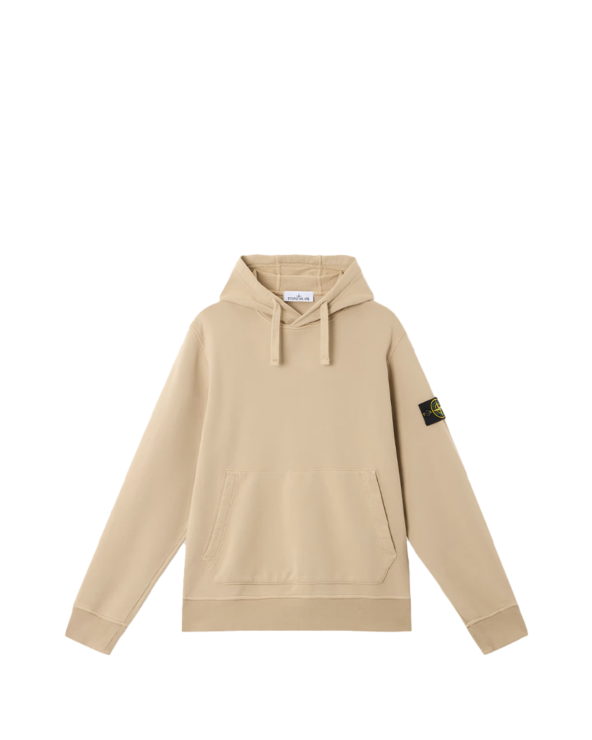 Stone Island 6100045 Organic Cotton Fleece Hoodie Beige