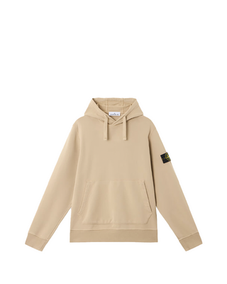 Stone Island 6100045 Organic Cotton Fleece Hoodie Beige