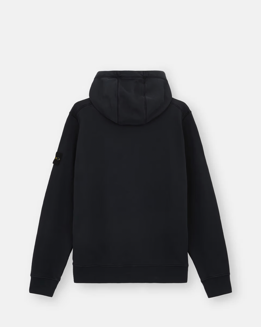 Stone Island 6100045 Organic Cotton Fleece Hoodie Navy Blue