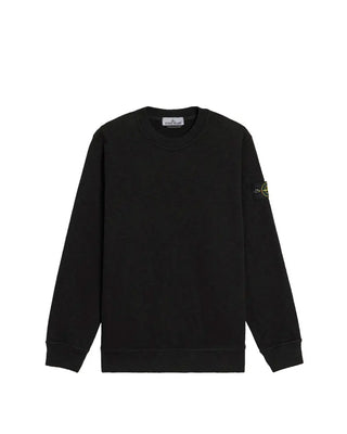 Stone Island 6100053 VANISE BRUSHED HEAVY COTTON JERSEY Sweatshirt Black