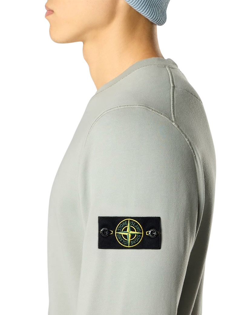 Stone Island 6100060 ORGANIC COTTON FLEECE Sweatshirt Sage Green