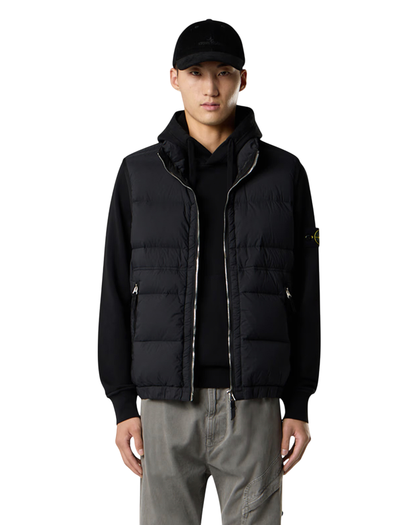 Stone Island 6100062 ORGANIC COTTON FLEECE Hoodie Black