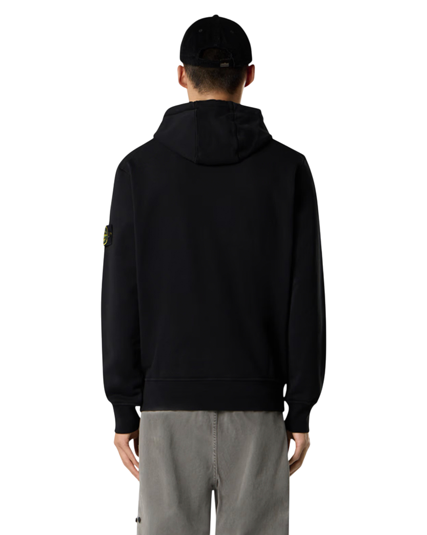 Stone Island 6100062 ORGANIC COTTON FLEECE Hoodie Black