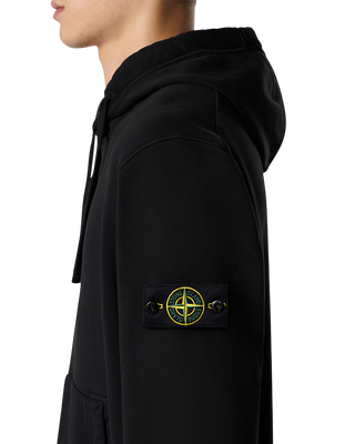 Stone Island 6100062 ORGANIC COTTON FLEECE Hoodie Black