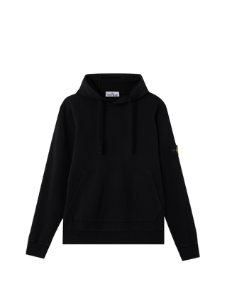 Stone Island 6100062 ORGANIC COTTON FLEECE Hoodie Black