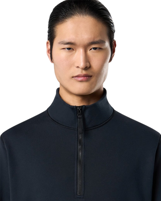 Stone Island 6100070 ORGANIC COTTON FLEECE Half-Zipper Sweatshirt Navy Blue