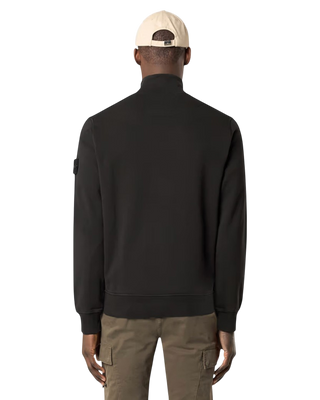 Stone Island 6100643 Oganic Cotton Fleece Zip Sweatshirt Black