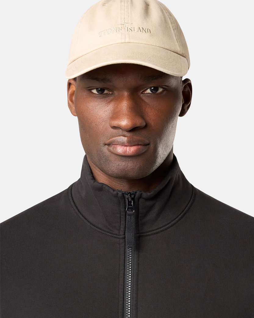 Stone Island 6100643 Oganic Cotton Fleece Zip Sweatshirt Black
