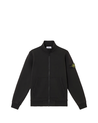 Stone Island 6100643 Oganic Cotton Fleece Zip Sweatshirt Black