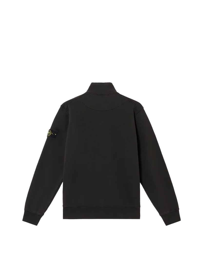 Stone Island 6100643 Oganic Cotton Fleece Zip Sweatshirt Black