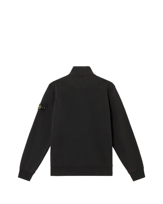 Stone Island 6100643 Oganic Cotton Fleece Zip Sweatshirt Black