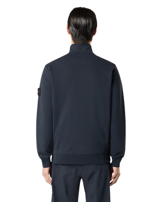 Stone Island 6100643 Oganic Cotton Fleece Zip Sweatshirt Blue