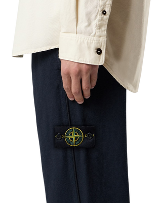 Stone Island 6200012 MALFILE FLEECE 'OLD' EFFECT Sweatpants Navy Blue