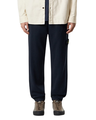 Stone Island 6200012 MALFILE FLEECE 'OLD' EFFECT Sweatpants Navy Blue