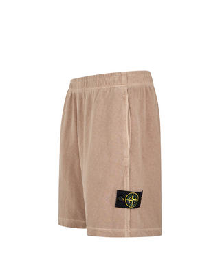 Stone Island 6200014 MALFILE FLEECE 'OLD' EFFECT Loose Shorts Beige