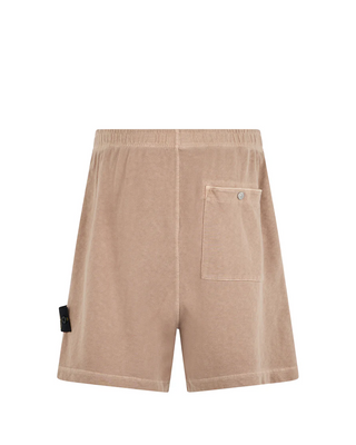 Stone Island 6200014 MALFILE FLEECE 'OLD' EFFECT Loose Shorts Beige