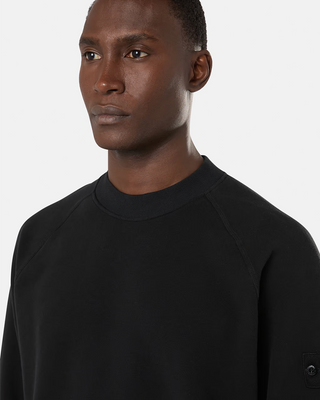 Stone Island 629F7 Stretch Organic Cotton Fleece Ghost Black