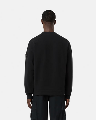 Stone Island 629F7 Stretch Organic Cotton Fleece Ghost Black