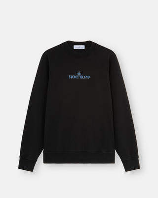 Stone Island 66182 Cotton Fleece Sweatshirt Black