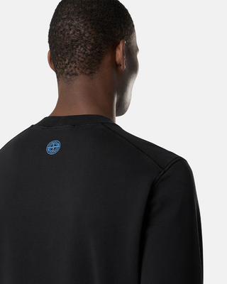Stone Island 66182 Cotton Fleece Sweatshirt Black