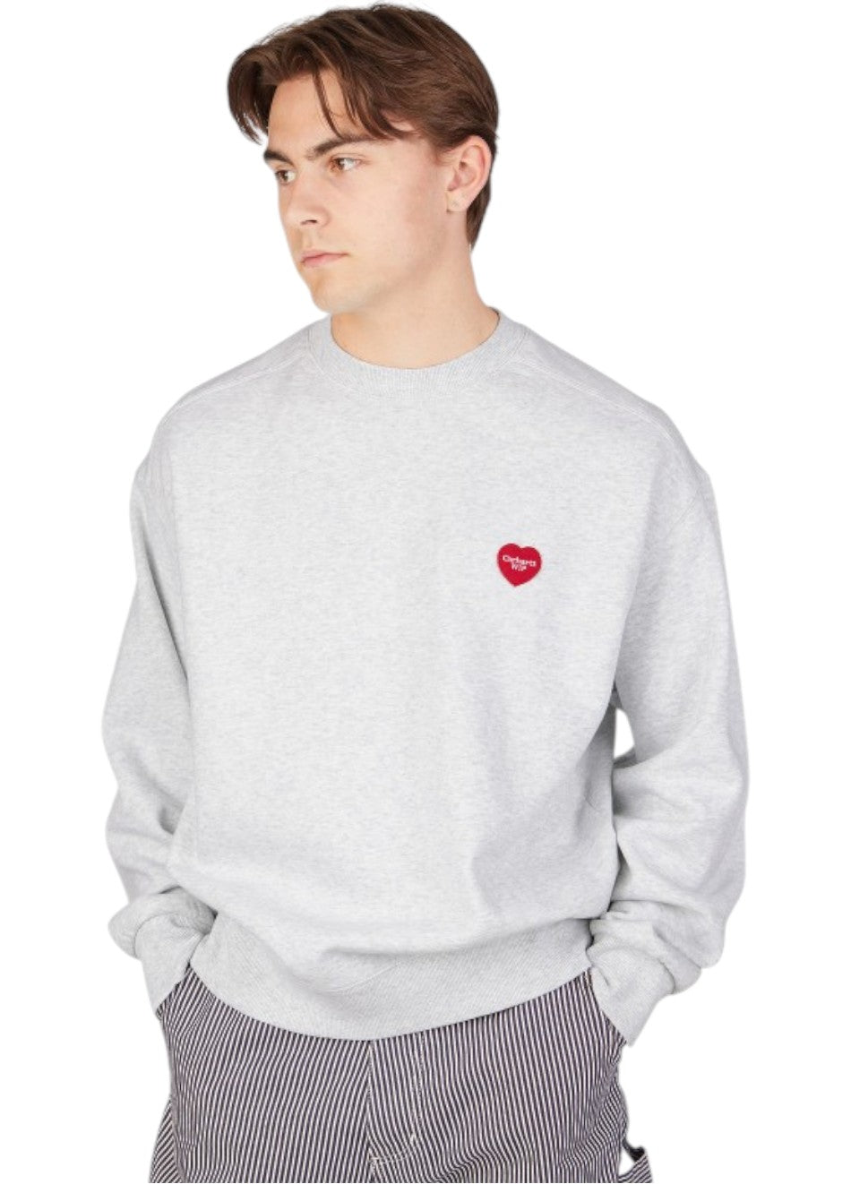 Carhartt WIP Heart Patch Sweat Grey