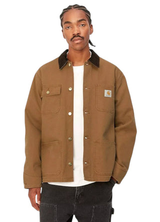 Carhartt Wip Michigan Coat Black Hamilton Brown