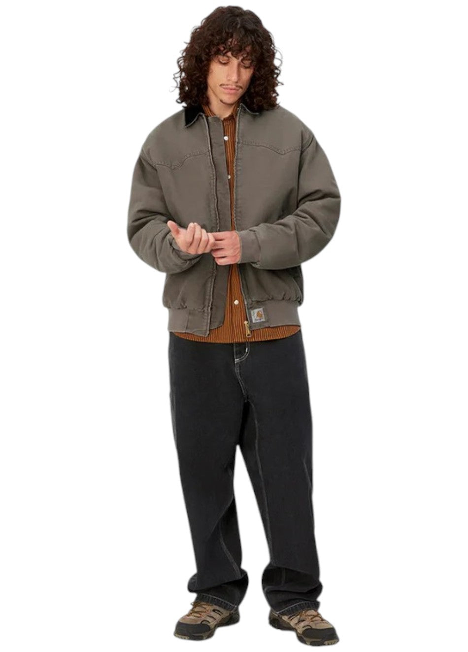 Carhartt WIP OG Santa Fe Jacket Aged Canvas Black Barista