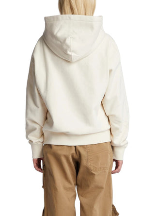Jil Sander Logo Print Hoodie White