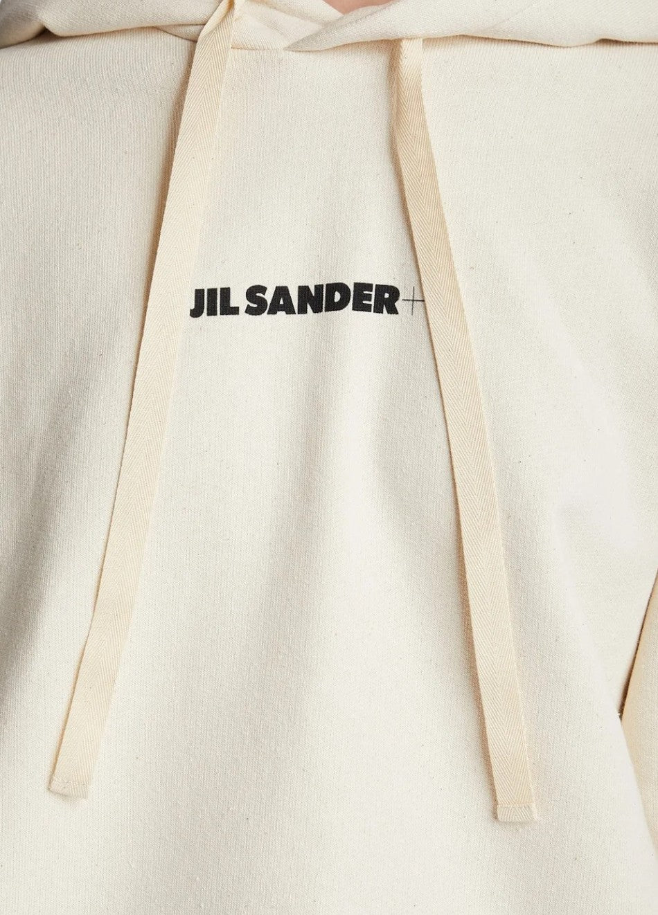 Jil Sander Logo Print Hoodie White