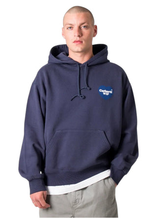 Carhartt WIP Heart Print Hoodie Blue