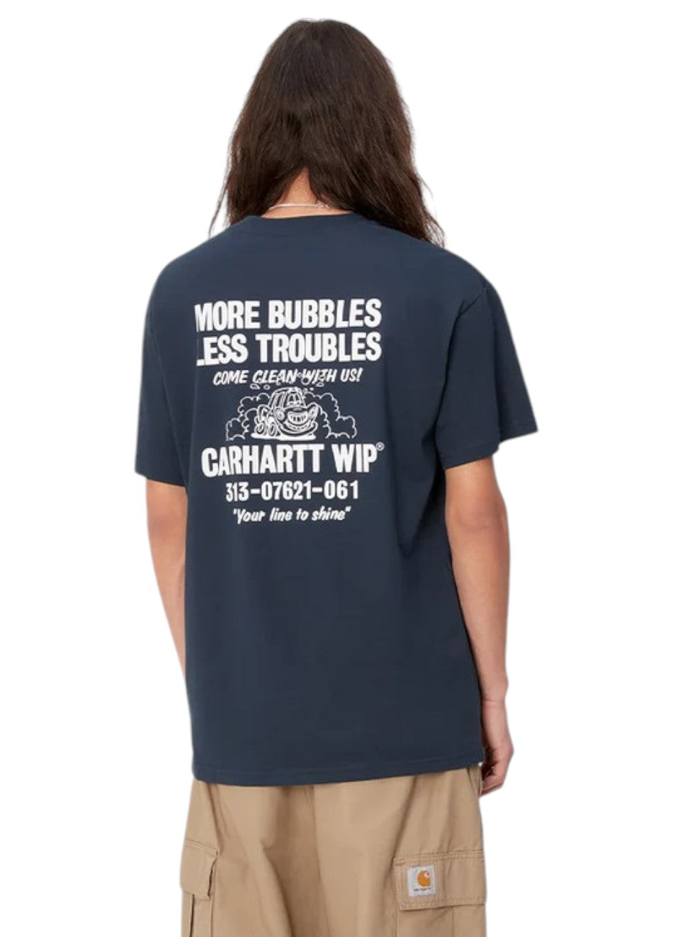 Carhartt WIP Less Troubles T-Shirt Blue/Wax