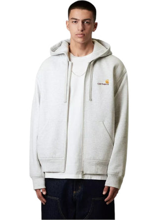 Carhartt WIP 'American Script' Zipper Hoodie Grey