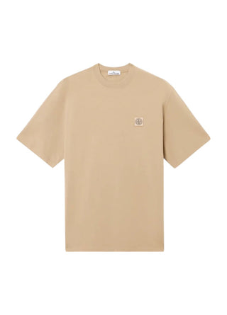 Stone Island 2100034 Organic Cotton Jersey Compass Patch T-Shirt Beige
