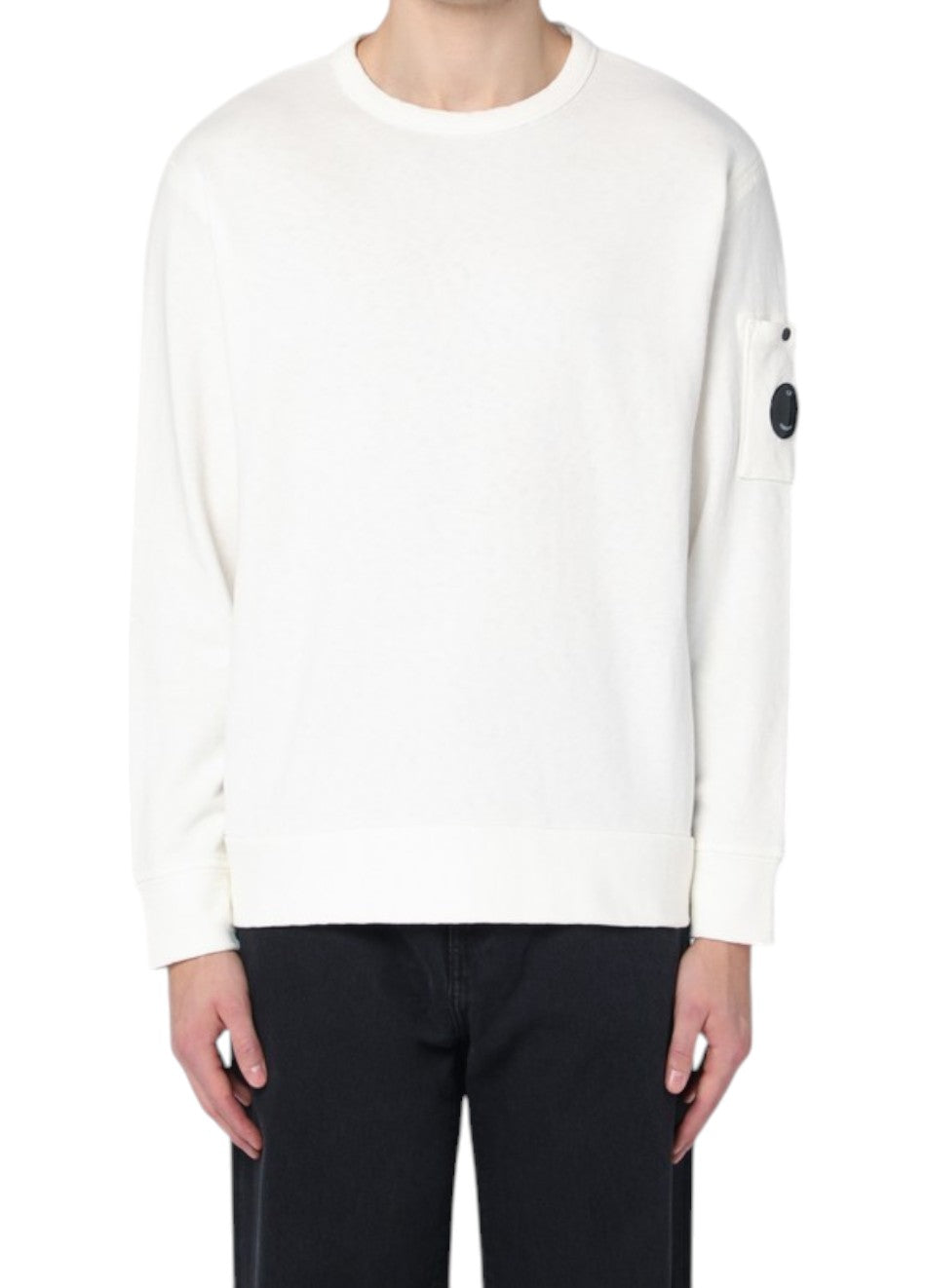 C.P. Company Cotton Crew-Neck Sweatshirt White 18CMSS266A110337O