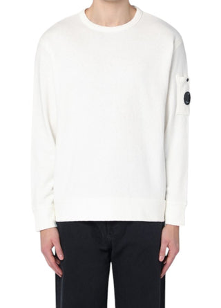 C.P. Company Cotton Crew-Neck Sweatshirt White 18CMSS266A110337O