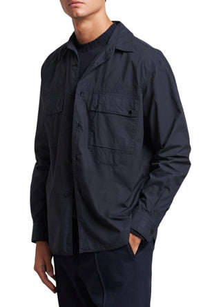 Stone Island 1200015 STRETCH COTTON TELA 'PARACADUTE Overshirt Navy Blue