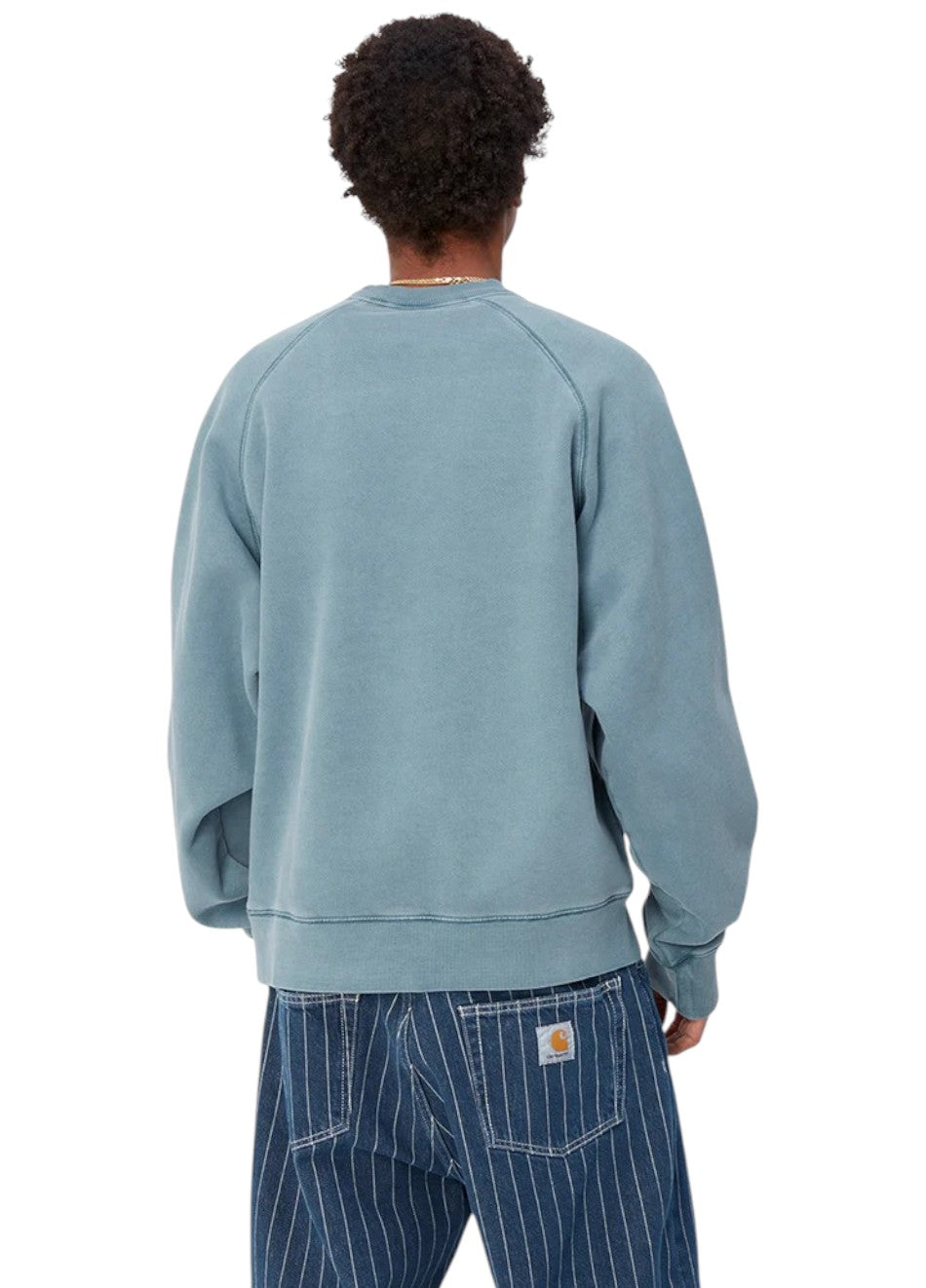 Carhartt WIP Taos Sweat Garment Dyed Blue