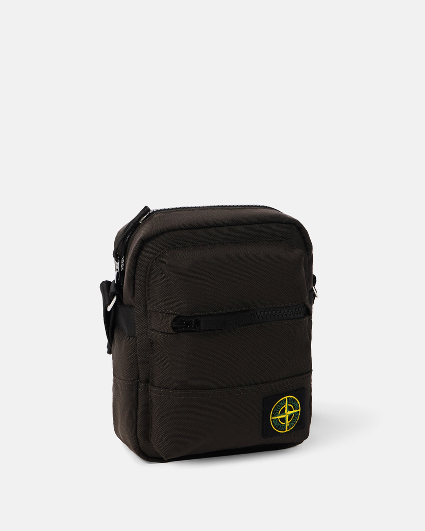 Stone Island 9200011 RESIN TREATED CORDURA Pouch Bag Lead Grey