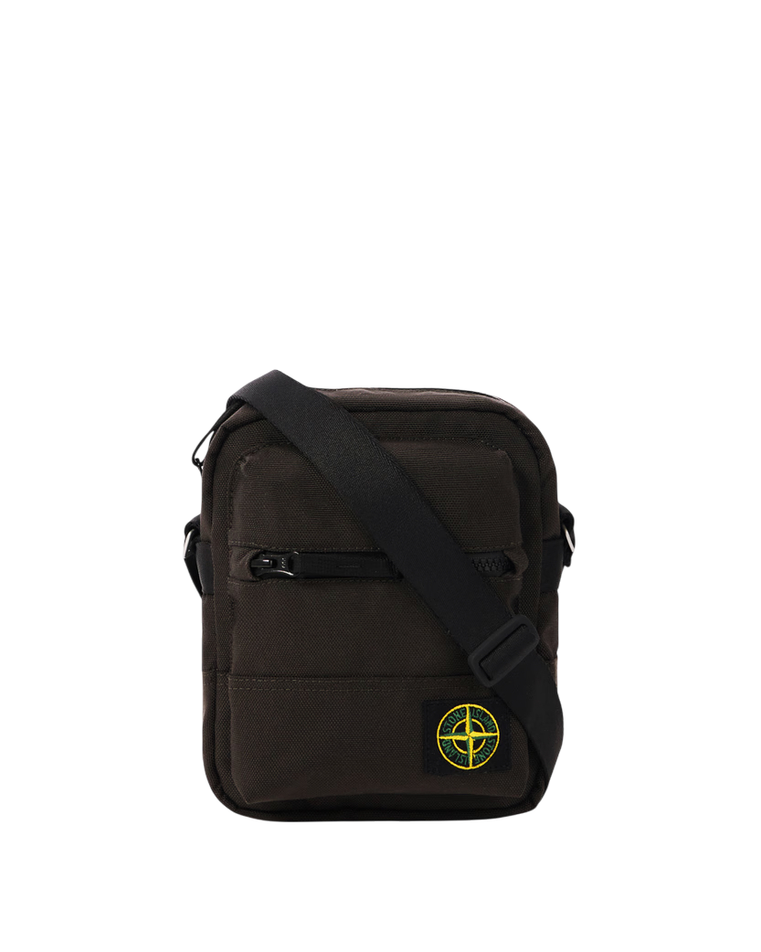 Stone Island 9200011 RESIN TREATED CORDURA Pouch Bag Lead Grey