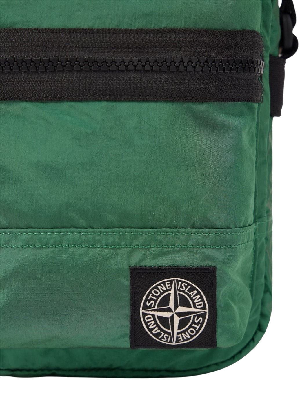 Stone Island 9200015 COATED NYLON METAL IN ECONYL® Pouch Bag Malachite Green