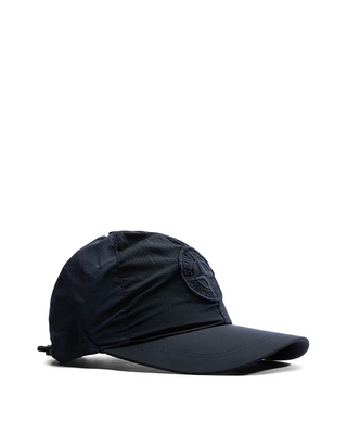 Stone Island 99576 Econyl Regenerated Nylon 6-Panel Cap Navy