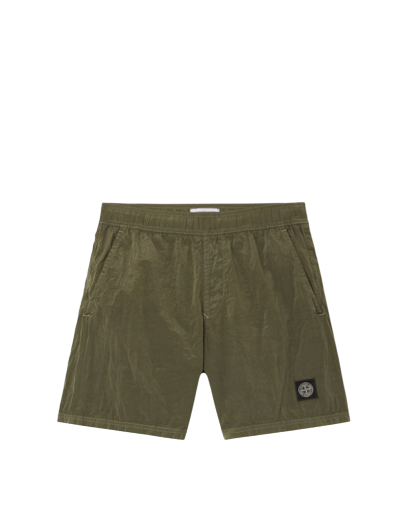 Stone Island B100004 Nylon Metal Swim Shorts Military Green