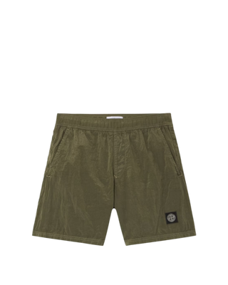 Stone Island B100004 Nylon Metal Swim Shorts Military Green
