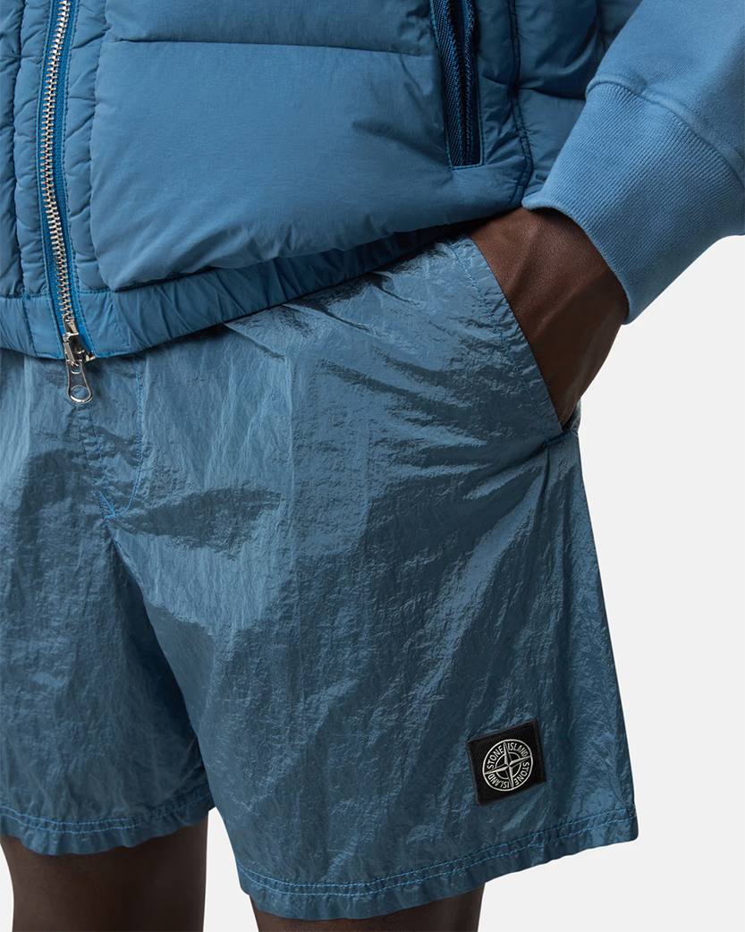 Stone Island B100004 Nylon Metal Swim Shorts Steel Blue