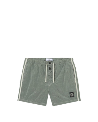 Stone Island B100006 Nylon Metal Short Swim Trunks Green