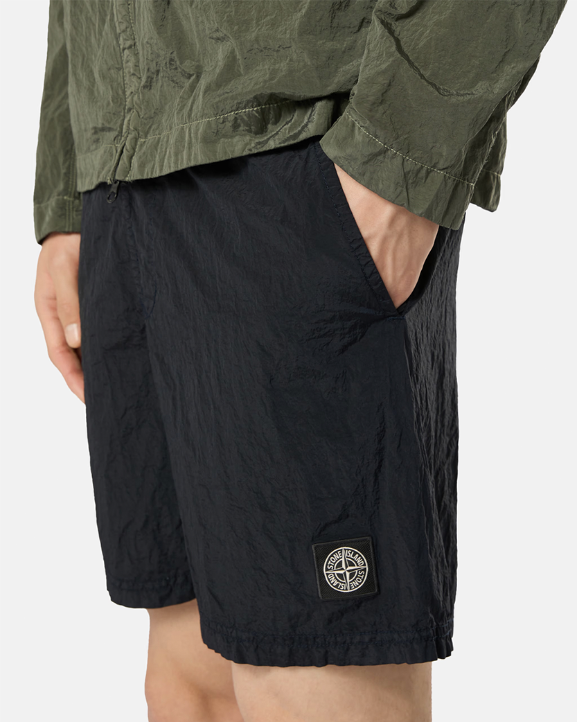 Stone Island B100009 Nylon Metal Mid-Length Swim Trunks Navy Blue
