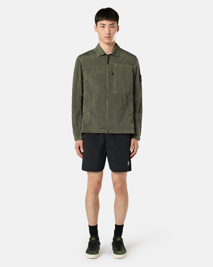 Stone Island B100009 Nylon Metal Mid-Length Swim Trunks Navy Blue