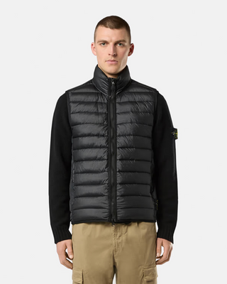 Stone Island G0724 Loom Woven Chambers R-Nylon Down-TC Vest Black